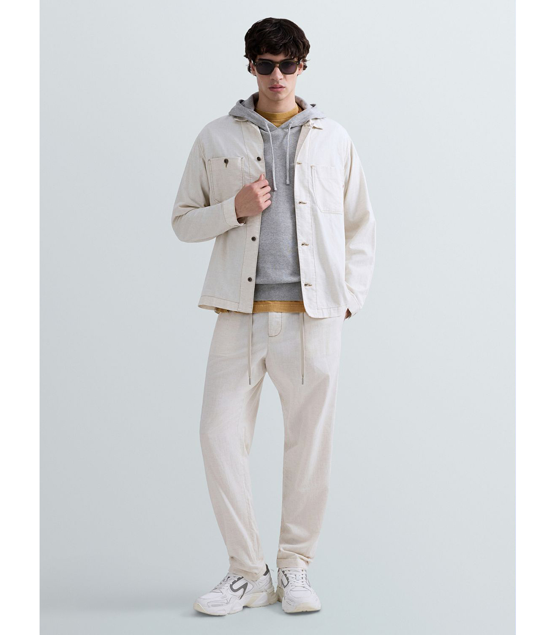 テーパードフィットデニムパンツ（セットアップ） 詳細画像 アイボリー 2